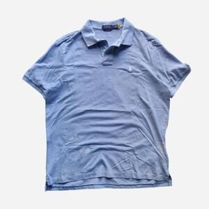 Ralph Lauren blue polo shirt with white embroidered pony